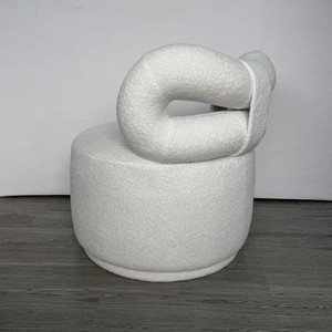 Velours d'agneau crème personnalisé simple maison loisirs canapé chaise style moderne vent tabouret pour chambre ou appartement - Product Image 4