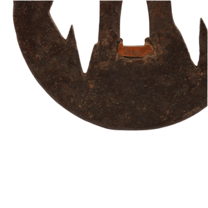 Protector de Espada Antiguo del Período Edo Japonés / Tsuba de Hierro con Diseño Hishi-Mon Sin Marcar, Hermosos Accesorios para Espada Coleccionables - Product Image 5