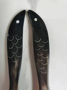 Cuillère en corne de buffle écologique polie miroir pour fêtes, ensemble de couverts personnalisable - Vente en gros - Product Image 3