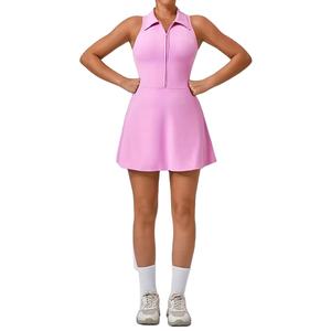 Jupe plissée mini de sport de padel personnalisée, taille haute, effet ventre plat, pour femmes - Product Image 3