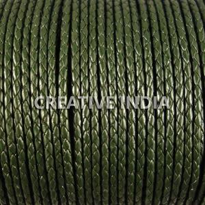 Cordones de cuero SAE impermeables de 4mm Acabado metálico Ecológico Producido en fábrica Encerado Trenzado Tejido Bolo Ropa Zapatos Bolsos Sombreros - Product Image 3