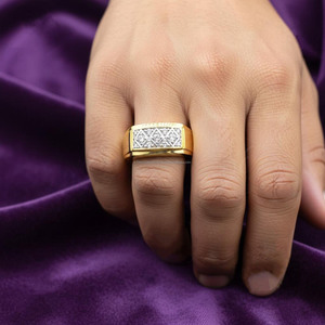 Hip Hop Style Round Brilliant Cut Moissanite Diamond Cluster Engagement <b>Ring</b> 925 <b>Sterling</b> <b>Silver</b> Iced Bling Jewelry Gift for <b>Men</b> - Product Image 2