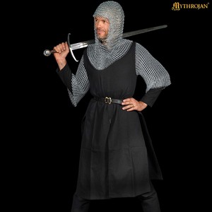 Armadura Tradicional Medieval de Malla de Acero, Capucha Hecha a Mano, Disfraz de Caballero Renacentista - Product Image 3