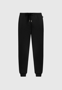 Men Black Cotton Sweatpants Elastic Waist <b>Drawstring</b> Casual Joggers Side Pockets Breathable Midweight Knitted Pants Autumn Style - Product Image 3