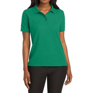 Camiseta de Algodón Tejido con Bordado Personalizado para Mujer, Estilo Urbano de Verano, Transpirable, de Secado Rápido, Antiarrugas, Perfecta para Golf - Product Image 1
