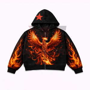 Conjunto de Sudadera con Capucha y Pantalones Deportivos con Bordado Personalizado y Serigrafía, Inspirado en el Estilo Urbano, de Felpa de Algodón, con Corte Holgado - Product Image 1