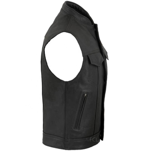 Gilet en cuir haut de gamme en cuir véritable, fabrication OEM, marque privée, approvisionnement en gros, exportation, marché du vêtement - Product Image 6