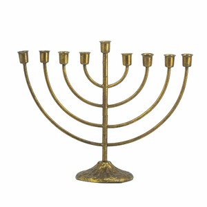 Candélabre en laiton à sept bras pour activités religieuses, porte-bougie en métal durable, design circulaire, au meilleur prix - Product Image 1