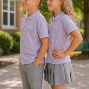 Ensemble d'uniformes scolaires en gros pour l'école primaire, en polycoton, avec logo personnalisé, fabricant d'uniformes pour étudiants - Product Image 2