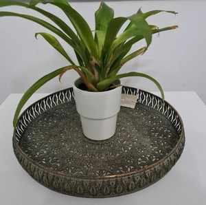 Bandeja Decorativa de Metal de Lujo en Formas Únicas para Decoración Moderna del Hogar, Bandeja de Servicio de Metal de Diseño en Formas Variadas - Product Image 4