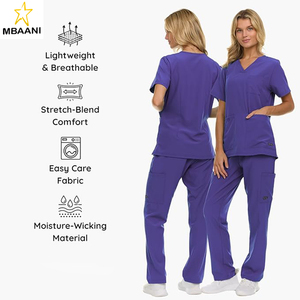 Women's <b>Scrub</b> <b>Set</b>, 9-Pocket Breathable & Stretchy Pants & Tops - Product Image 3