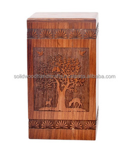 Hot Selling Handmade Wooden Urn <b>Box</b> <b>For</b> Adult <b>Ashes</b> Funeral human Urns Burial Urns - Product Image 5