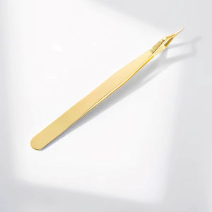 Nouvelles pinces à épiler en acier inoxydable pour extensions de cils, pointe arrondie, haute précision, pinces droites pour usage en manucure et en beauté - Product Image 2
