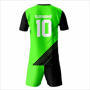 New 2026 Custom Sublimated Soccer Jersey Men's Green Black Short Sleeve Moisture Wicking Team Uniform Adult All Seasons - Product Image 3