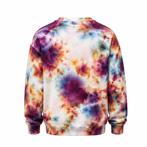เสื้อสเวตเชิ้ตผ้าฟลีซเนื้อนุ่มพิมพ์ลายมัดย้อม คอกลม สวมใส่ซ้อนกันได้ ผู้ส่งออกเสื้อผ้าแฟชั่น สตรีทแวร์ลำลอง สวมใส่สบาย - Product Image 3