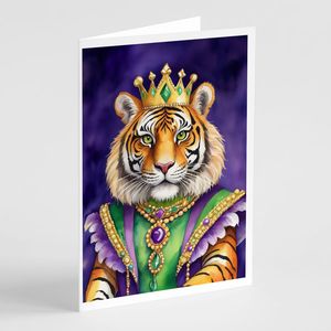 Tiger The King of Mardi Gras การ์ดอวยพรขนาด5x7 A7แปลกๆ8ใบพร้อมซอง - Product Image 1