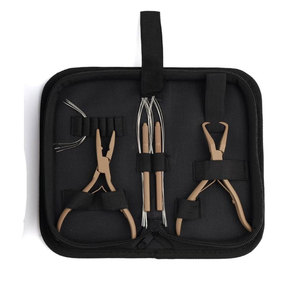 Kit de Pinzas de Acero Inoxidable para Extensiones de Cabello con Micro Anillos, Pinzas Profesionales para Micro Anillos con Herramienta para Colocar Cuentas - Product Image 5