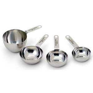 High Precision Steel <b>Measuring</b> <b>Cups</b> with Wooden Handles <b>for</b> <b>Baking</b> Cooking and Commercial Use Supply Home Decor - Product Image 1
