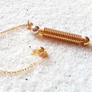 Péndulos de Radiestesia Dorados Largos y Retorcidos con Piedras Preciosas, Hechos a Mano, Artesanía de Cristal, Feng Shui, Meditación, Amuleto Inspirador, Venta al por Mayor - Product Image 3