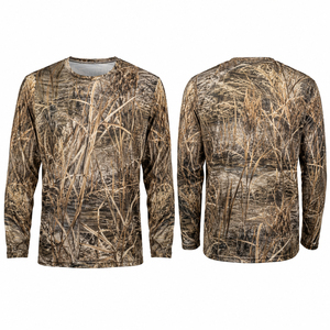 Chemise de chasse camouflage à manches longues pour homme, respirante, en polyester, pour l'automne, vêtements d'extérieur - Product Image 1