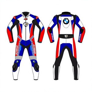 Traje de Motociclismo Bm Gs Arrow de Cuero Vacuno/Canguro, Mono de Carreras, Traje de Motociclista con Protección OEM CE - Product Image 1