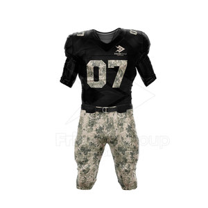 Conjunto de Uniforme de Fútbol Americano para Hombre, Nombre del Equipo Personalizado, Impresión por Transferencia de Calor, Tela 100% Poliéster, Duradera, Transpirable, Cuello en V - Product Image 1