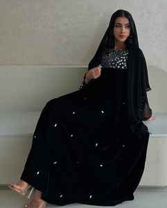 AWAIS HOUSE Dubai Muslim Islamic Rich Velvet Sequined Lightweight Party <b>Kaftan</b> Abaya Jubbah Womens Fashion Floor Length <b>Plus</b> - Product Image 3
