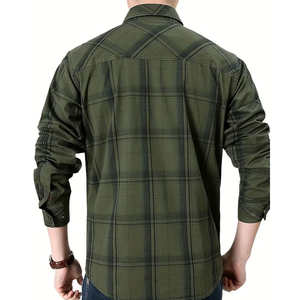 2026 Trending Premium Yarn-Dyed <b>Checkered</b> Beaded Silk Screen Printed Breathable Racing Motorcycle Flannel Shirt % Cotton - Product Image 3
