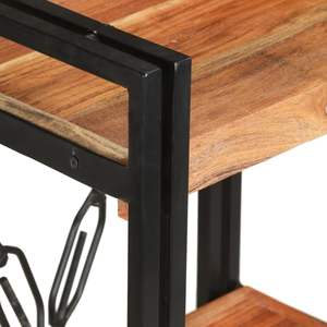 Librería de Madera Maciza de Acacia de Tamaño Mediano con Acabado de Madera Natural y Acero con Recubrimiento en Polvo - Product Image 3