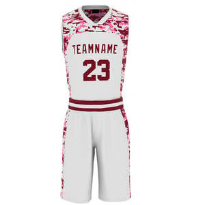 Tenue de basketball personnalisée pour hommes, dernier design, vêtements de sport en polyester, unisexe, grande taille, respirant, kit d'été - Product Image 1