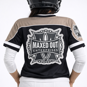 Vente en gros OEM Maillot de football américain surdimensionné pour femmes, logo personnalisé par sublimation, uniforme d'équipe en polyester, fournisseur OEM en gros USA - Product Image 3