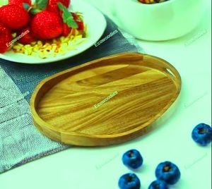 Rustic Handcrafted Wooden Tray Suited for Lifestyle or Decor Multi-functional <b>Serving</b> Trays for Home Restaurant - Product Image 3