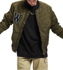 High Quality Custom Logo Patches Casual Winter Bomber <b>Jacket</b> <b>Men's</b> Zip Up <b>Flight</b> Bomber <b>Jacket</b> - Product Image 3