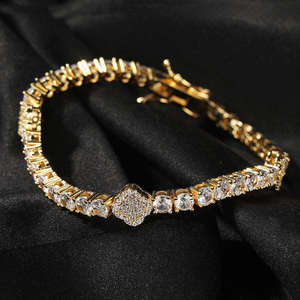 Pulsera de Moissanita Color Plata con Pavé Brillante Redondo, Brazalete Unisex Ajustable, Joyería Brillante para Uso Diario, Regalo Ideal - Product Image 4