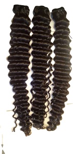 Extensions de cheveux indiens 100% naturels non traités vierges noirs Remy doux pour femmes, mèches brutes alignées sur les cuticules, double trame, naturelles, fabriquées à la machine - Product Image 3