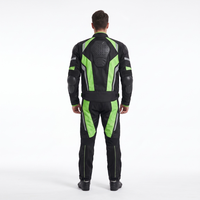 Setelan Jaket dan Celana Balap Motor Pria OEM Custom dengan Pelindung Armor, Perlengkapan Biker Dua Potong Guruna Z
