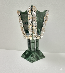 Porte-encens décoratif en résine époxy et pierre, pour Ramadan, Eid, mariages, style moderne, qualité supérieure, brûleur islamique Mubkhar & Oud - Product Image 1