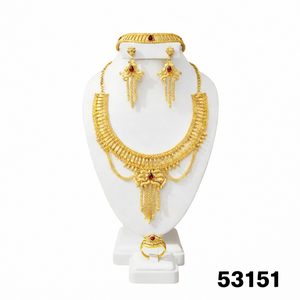 Ensemble collier et boucles d'oreilles élégant en laiton plaqué or avec zircon naturel certifié, design feuille tendance pour femme, chaîne corde 16 pouces - Product Image 5