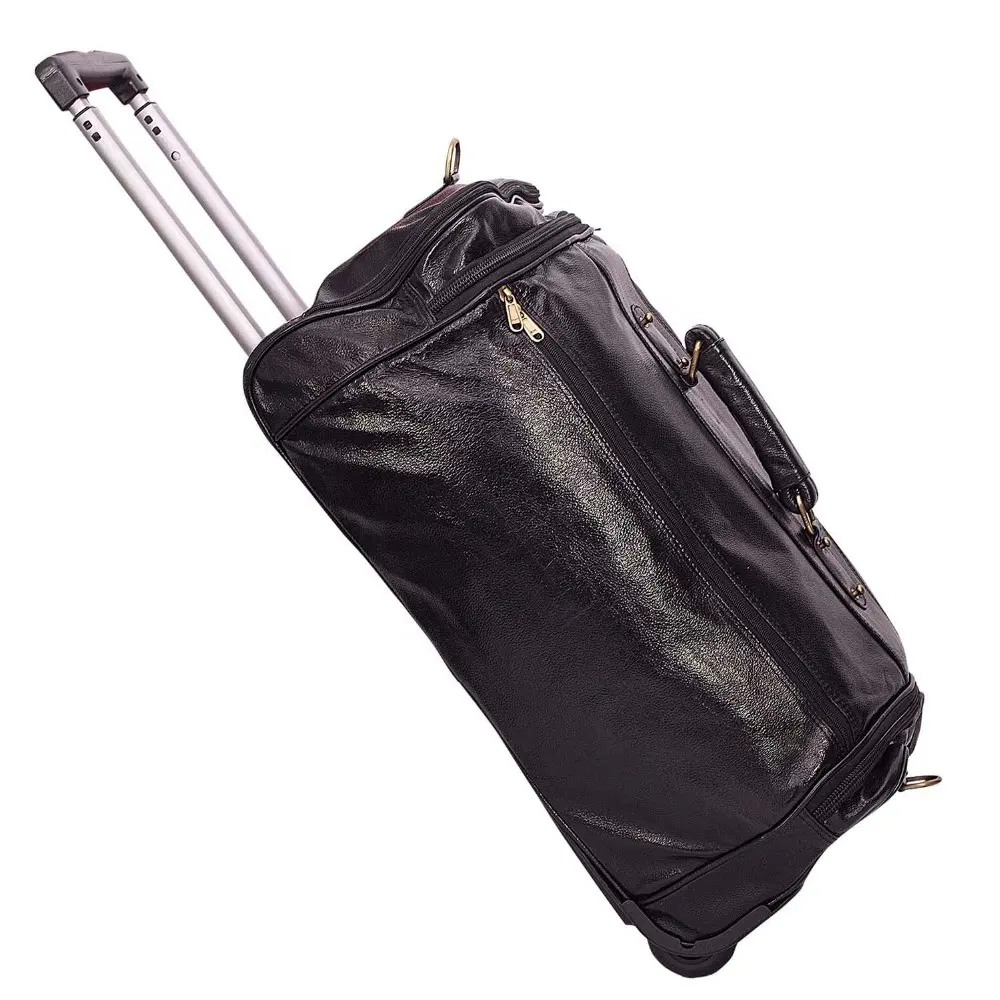 यात्रा सामान Trolly बैग व्यापार यात्रा के लिए असली लेदर में हाथ से बने चमड़े के ट्रॉली बैग असली लेदर ले संभाल; 27243