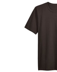 เสื้อยืดคอกลมแขนสั้นสีดำสำหรับผู้ชาย ทรงปกติ ผ้าเรียบ ไม่มีลาย - Product Image 4
