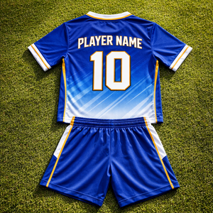 Uniforme de Fútbol Personalizado para Equipos Escolares, Pantalones Cortos, Secado Rápido, Transpirable, Tela 100% Poliéster, Nombre del Jugador Sublimado - Product Image 2