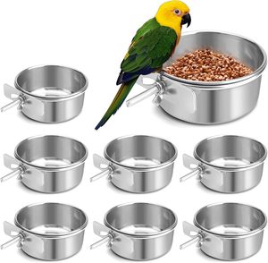 Comedero Portátil de Acero Inoxidable con Logotipo Personalizado para Pájaros, Pajaritos y Loros - Resistente al Agua y Ecológico - Product Image 1