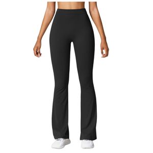 Custom OEM ODM Women <b>Flared</b> Yoga <b>Leggings</b> High Waist Butt Lifting Breathable Nylon Spandex Fitness Pants Wholesale - Product Image 1