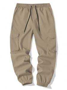 Men Cargo Jogger Pants Elastic Waist Drawstring Cargo Trousers Elastic Cuff Casual Outdoor Wear - Product Image 3