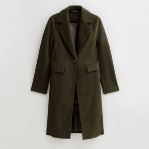 Abrigos Largos de Invierno Casuales para Mujer, Tejidos, Manga Larga, Largo Regular, 100% Lana, Servicio OEM - Product Image 1