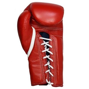 Guantes de Boxeo de Piel de Vacuno Profesionales Personalizados de 16 oz para Hombres Adultos, con Cordones, Ponderados, Hechos de Cuero PU PREDAWN - Product Image 4