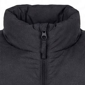 Chaqueta Acolchada Ligera y Cálida para Hombre, al por Mayor, Resistente al Viento, Abrigo Acolchado Negro Liso - Product Image 2