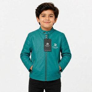 Stylish kids <b>leather</b> <b>jacket</b> made with premium quality fabric offering comfort warmth durability and modern everyday fashion - Product Image 4