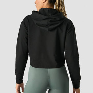 Sudaderas con Capucha Cortas y Holgadas Personalizadas 2025 para Mujer, Sudadera Ligera de Algodón y Felpa para Mujer, Ropa Urbana - Product Image 3