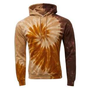 Sweat-shirt à capuche tie-dye pour homme, coupe classique, décontracté, avec poche avant, logo tricoté, manches longues, vêtement d'hiver écologique, service OEM - Product Image 5